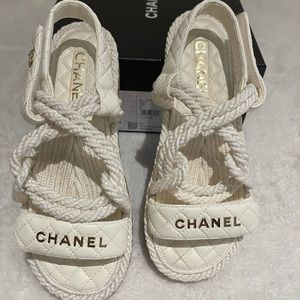 ❌SOLD ❌Chanel Dad Sandals white leather